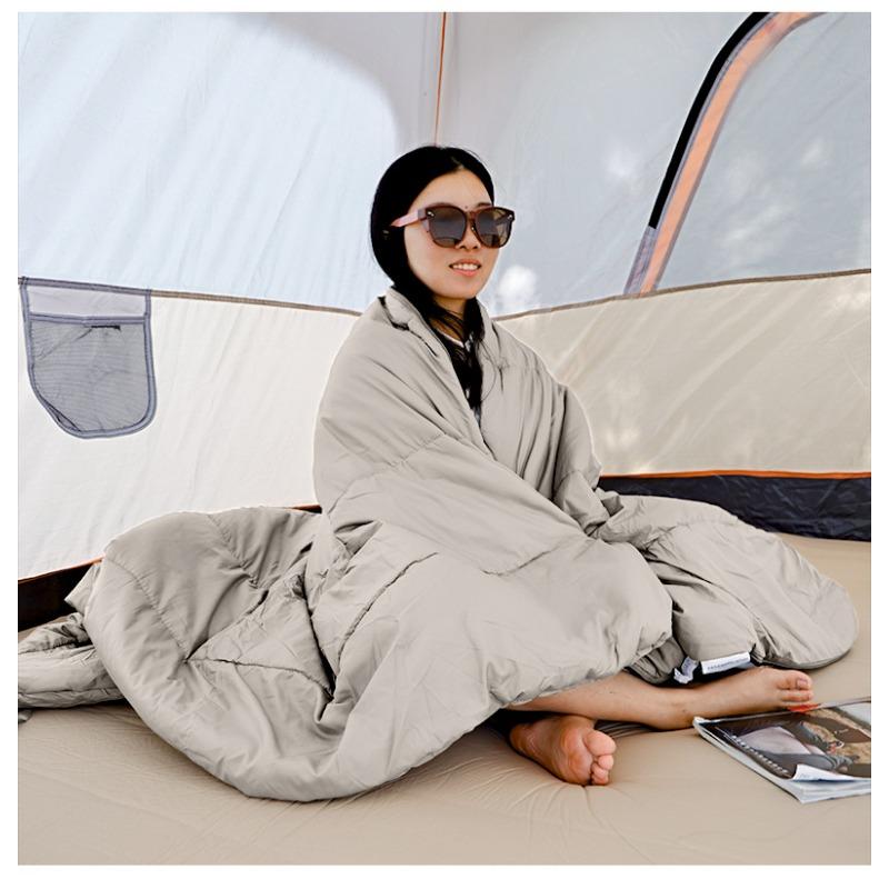 Sleeping Bag Outdoor Camping Four Seasons Universal Cold Resistant Warm Cotton Comfortable Sleeping Bag (190+30)*75cm
