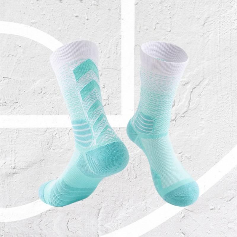 Verlaufende High-Top Court Elite Socken, Verdickte Wettkampf-Umfassende Praktische Sportsocken, Professionelle Basketballsocken