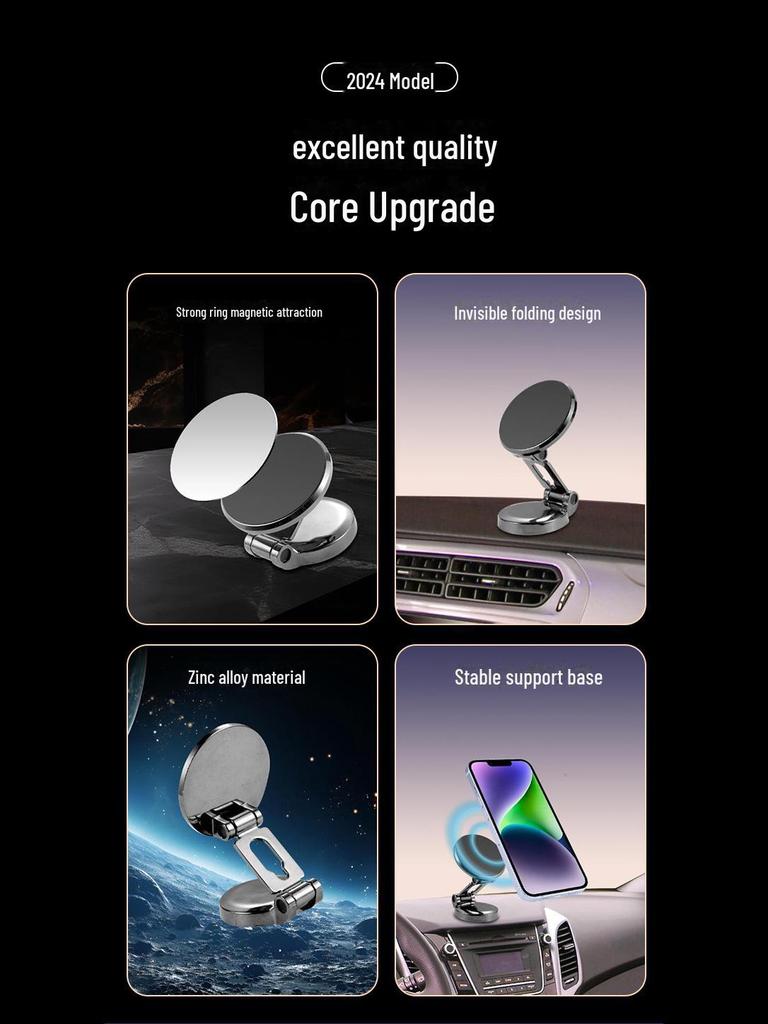 2024 Rotating Car Phone Holder with Adhesive Instrument Panel & Custom Logo Option