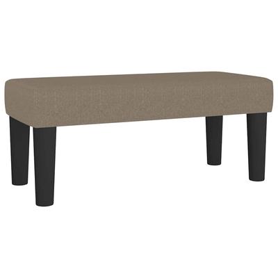 Taupe Fabric Bench 70 X 30 X 30 Cm