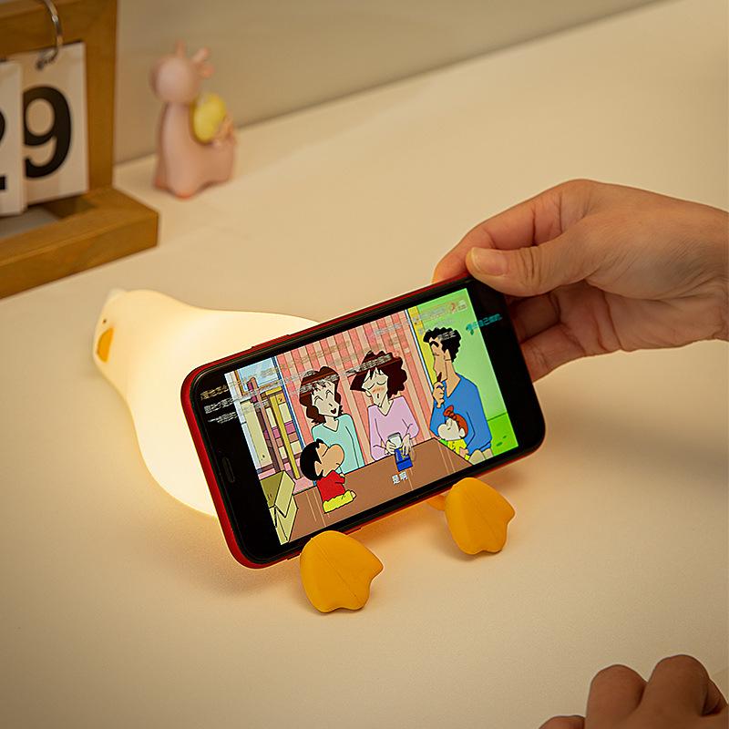 Silicone Duck Night Light & Phone Holder - Children's Gift