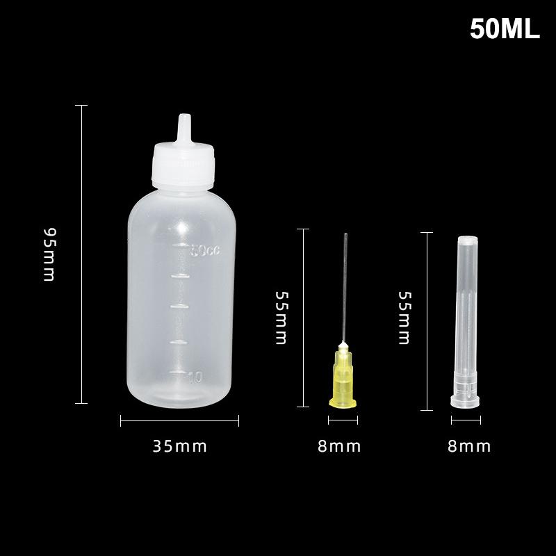 Sticlă de alcool lichid din plastic de 50 ml pentru dozator de colofoniu pastă de flux de lipit pentru curățarea pcb-ului telefonului instrumente de reparare a sudurii