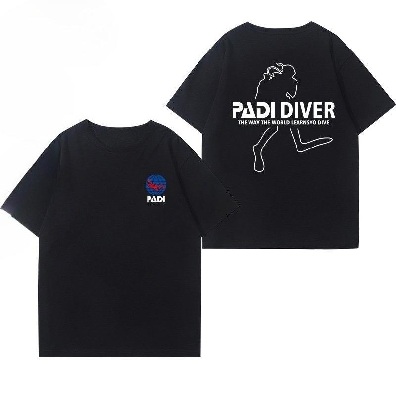 PADI Diving Instructors Cotton Tshirt From CMAS World Diving Association Unisexs Clothing Womens Clothing 2026 Summer T Shirt