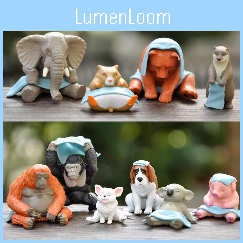 Animal Steam Sauna Figures Mini Figures Desktop Decor Collectible Toys Desk