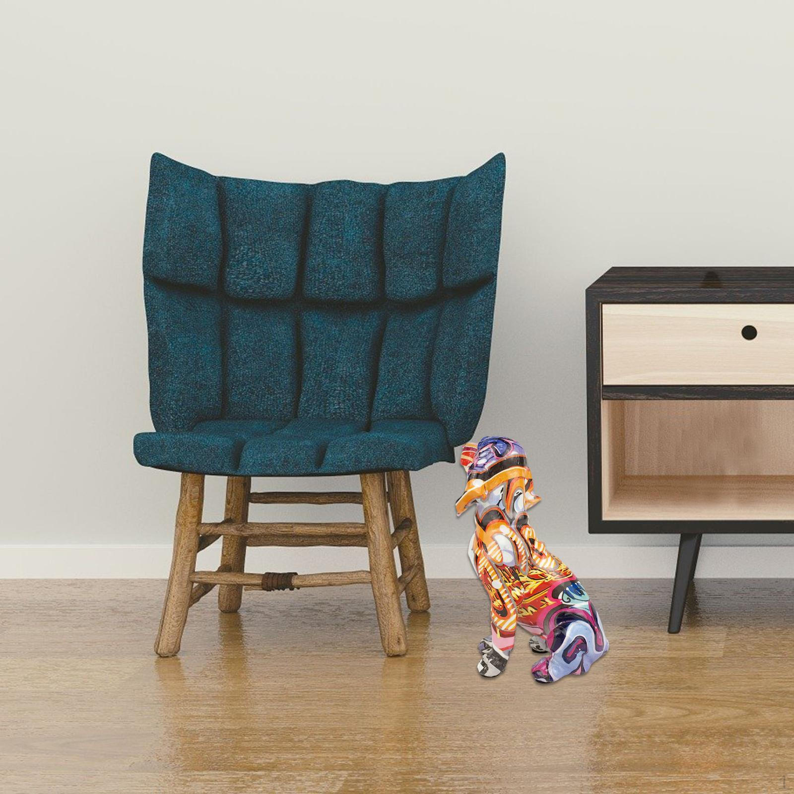 

Canine Sculpture: Colorful Dog Figurine for Home Decor And Gifts 10.5x7.5x15cm