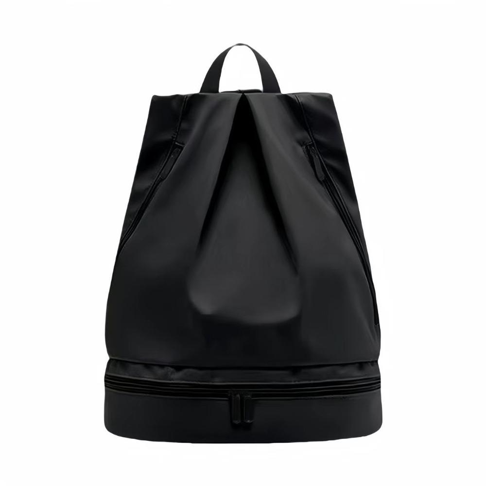 Женский многофункциональный водостойкий дорожный спортивный учебный рюкзак на молнии с отделением для обуви чёрный 2190₽