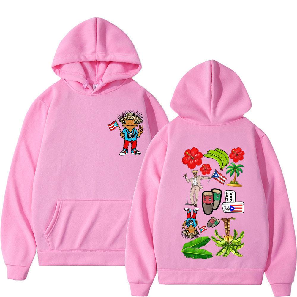 Felpa Rapper Bad Bunny Debi Tirar Mas Fotos DTMF Felpa con Stampa Moda Uomo Donna Pullover Largo