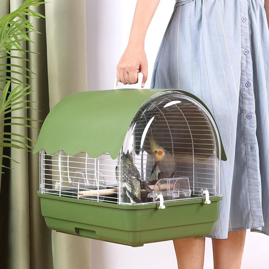 Transport Cage Breathable Small Villa Bird Cage Lightweight Bird Carrier for Small Birds Parrotlets Budgies Cockatiels Parrots