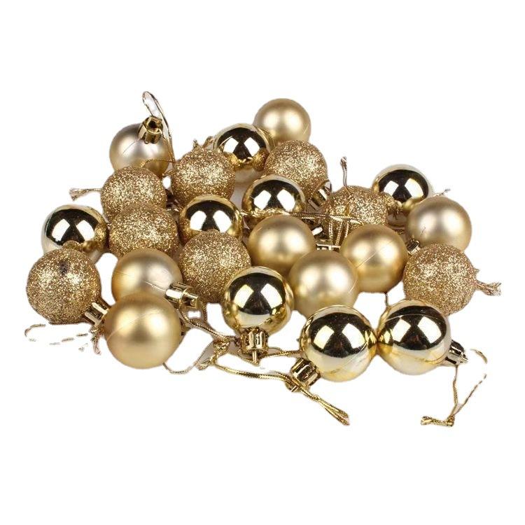 24PCS 3cm Christmas Ornaments Plastic Glossy Matte, Chrome Ball Decor for Xmas Tree Holiday