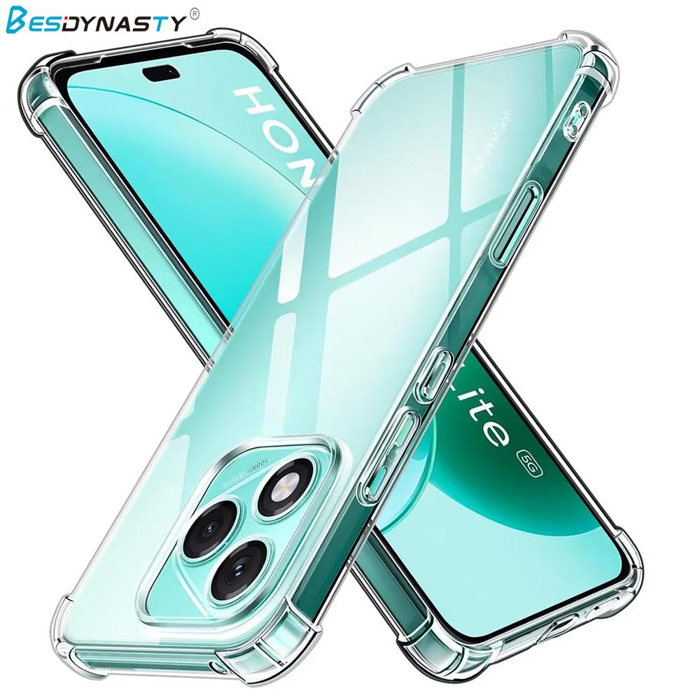 

Противоударный силиконовый мягкий чехол-подушка безопасности для Huawei Honor 400 200 90 70 50 Lite Pro Ультратонкий прозрачный чехол Прозрачная задняя крышка Honor 200 Lite