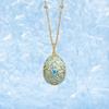 Flower Opening Chain Choker Surprise Heart Clavicle Chain Enamel Egg Necklace  Gift for Friends Mom