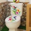 2PCS Waterproof Bathroom Stickers Bird Flower Design Detachable Toilet Tank Decoration DIY Home Bathroom Decor Toilet Stickers