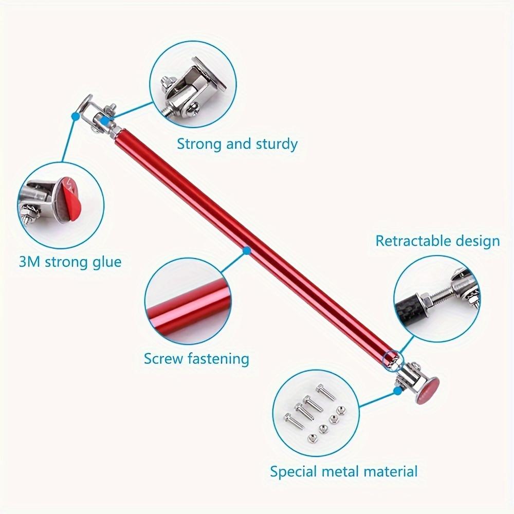 2 pcs of car front lip support rod, metal front shovel, rear bumper modification accessories, adjustable without drilling holes