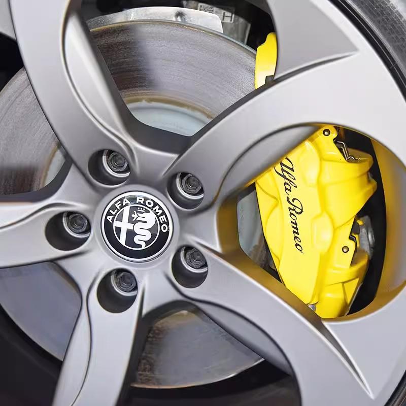 For Alfa Romeo r4PCS Car Wheel Center Cover Auto Emblem Hub Cap For Alfa Romeo Giulia Stelvio Giulietta 156 159 147 Mito Tonale Brera Disco Vola