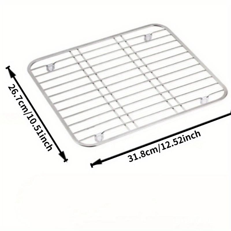 

3 шт. Горячая Подставка для сушки над раковиной из нержавеющей стали Многофункциональная кухонная подставка для сушки фруктов, овощей и посуды Защитная решетка для кухонной раковины 3pcs серебряный