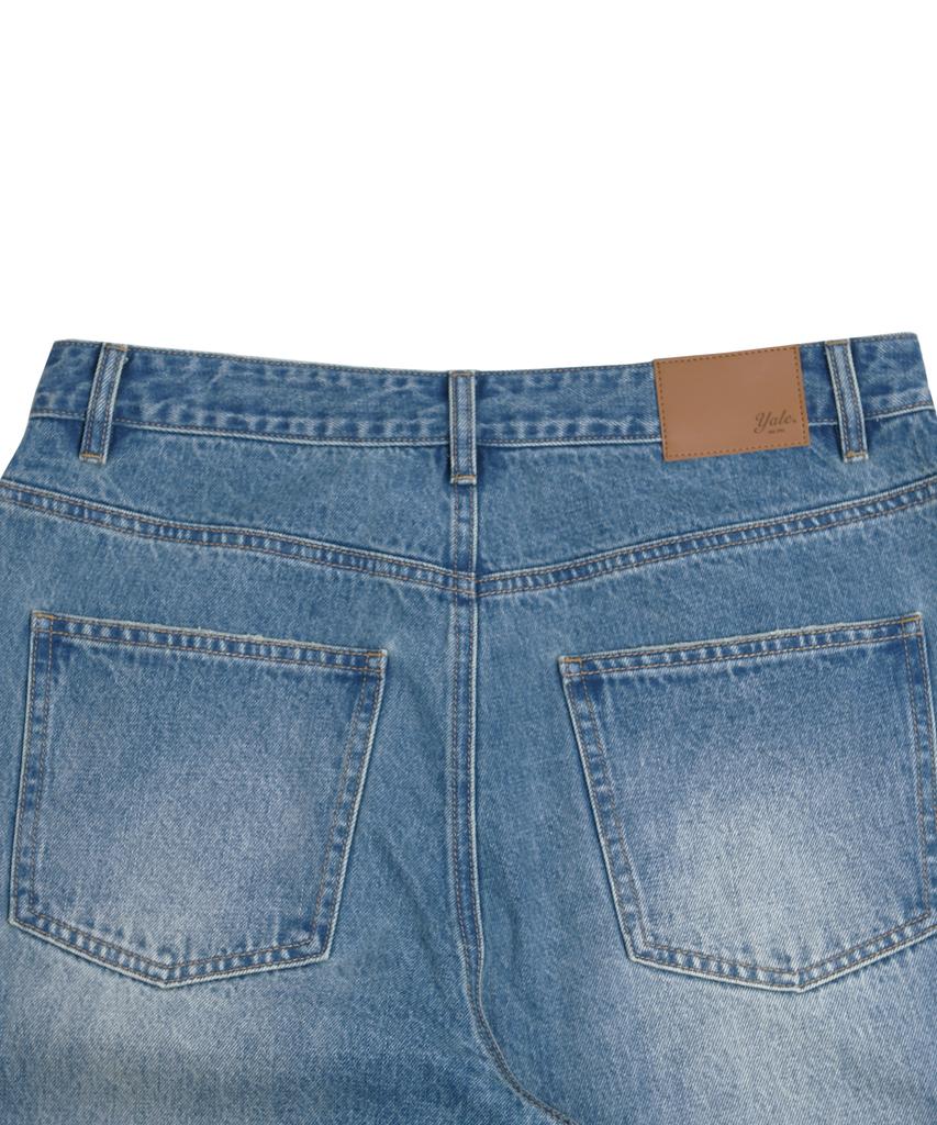 YALE Women'S Straight Denim Pants_Blue