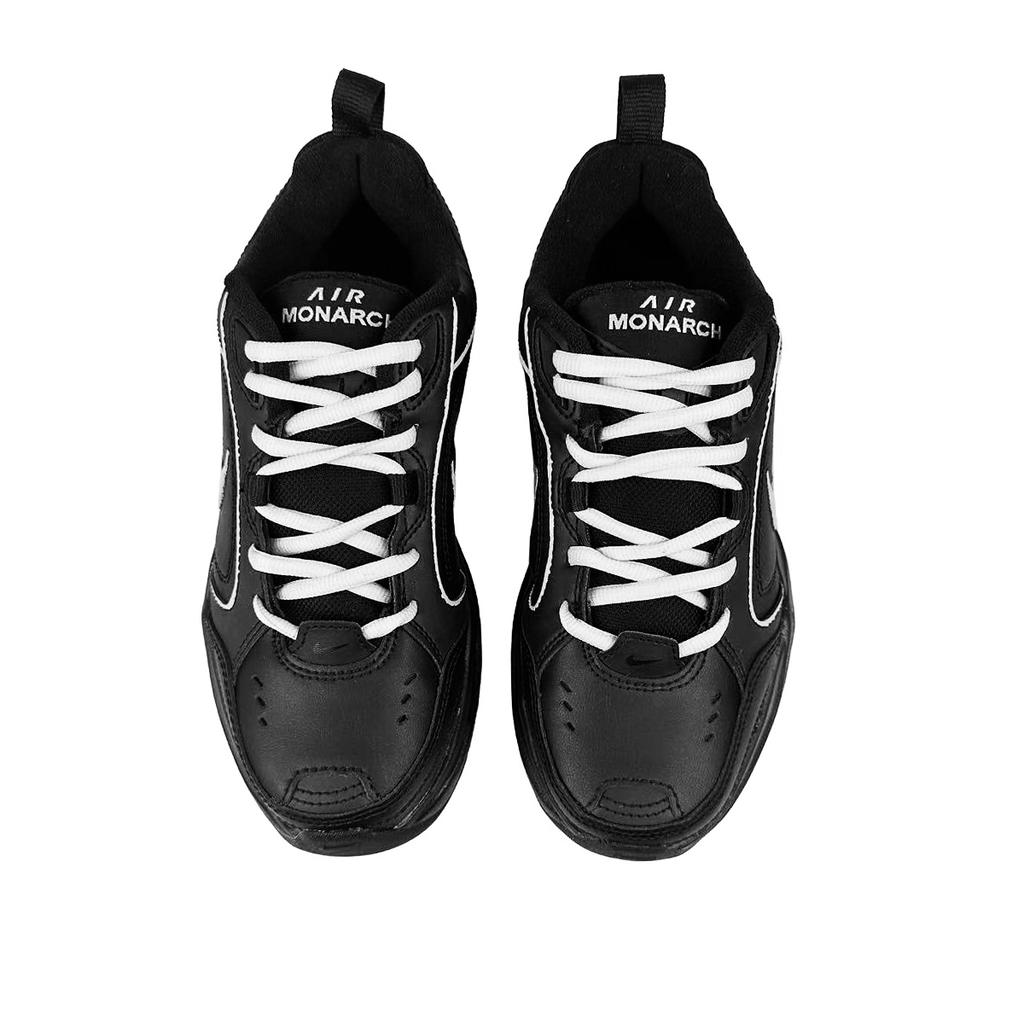 Nike Air Monarch 4 Slip Resistant Slip Resistant Low top Chunky Sneakers Unisex Black 415445-001(Team40-)