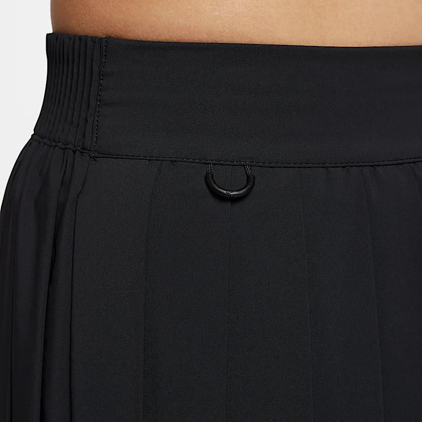 New Nike Dri Fit 24.7 PerfectStretch Casual Long Skirts Women's Black/Dark Charcoal Gray HQ8154-010