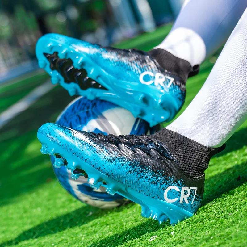 Professionelle Jugend-Sportschuhe Neue Low-Top-Schüler-Fußballschuhe mit langen und kurzen Stollen für CR7 Training und Spiele