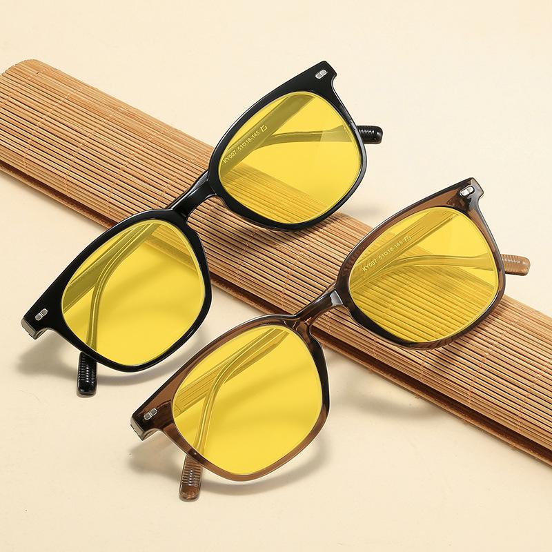 Unisex Retro Night Vision Yellow Goggles - Anti-Blue Light Full Frame for Phones & Gaming