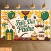 2D Father's Day Themed Backdrop, 2D Flat Spanish Gentleman Banner