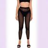 Sexy Netz-Leggings in Unifarben, Neun-Punkte, Transparent, für Schlankere Taille und Beine