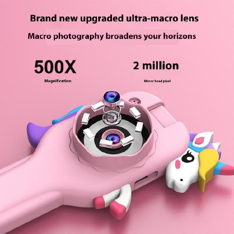 Childrens Handheld Microscope With Screen 180° Photo Video Capture LED Light Portable Science Kit For Outdoor Classroom Experiments