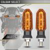 2/4 PCS 8mm Mini Motorcycle LED Turn Signal Lights Amber Flashing Light Blinker Turn Signal Lamp 12V Indicator Lamp Accessories