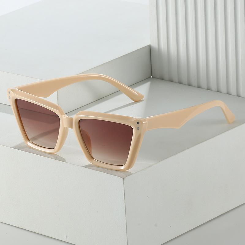 Cat Eye Sunglasses, Simple Street Glasses, Personalized Reflective Sunglasses