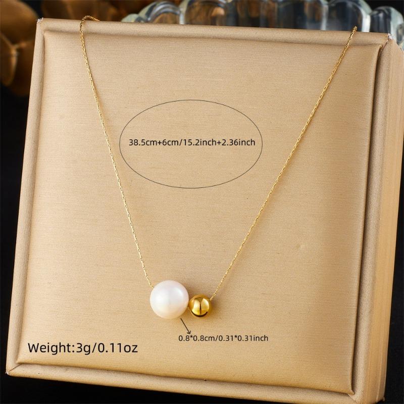 18K Gold Plated Necklace with Baroque Freshwater Pearls, Dainty Pearl Chain Choker, Adjustable Elegant Jewelry for Women Daily Wear Gift