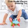 Electric Crab Toy Light And Music Battery Powered Pull String Cute Crab Walking Laterally Educational Interactive Toys Boys Girls Walking