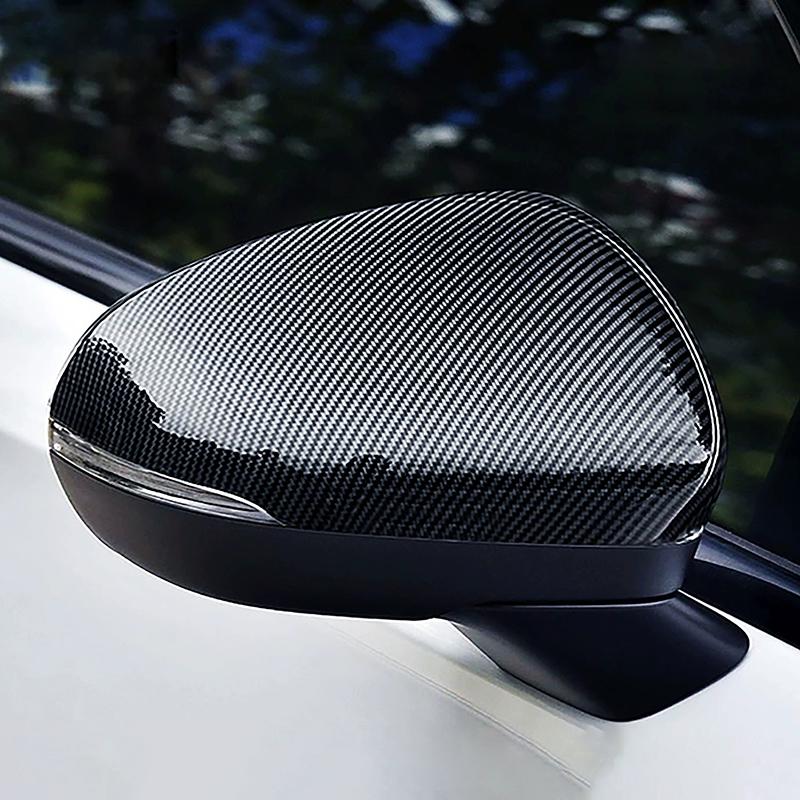 Carbon Fiber Color Door Rearview Mirror Cap Cover Sticker For Mercedes Benz A Class W177 CLA C118 - Car Accessories Trim