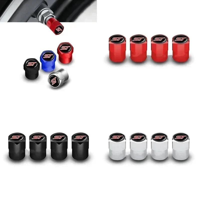 TQ013-4PCS Car Wheel Tire Valve Stem Caps Airtight Cover For Ford ST Line Focus X 2 3 Mondeo Fiesta Kuga MK2 MK3 MK4 Tyre Accessories
