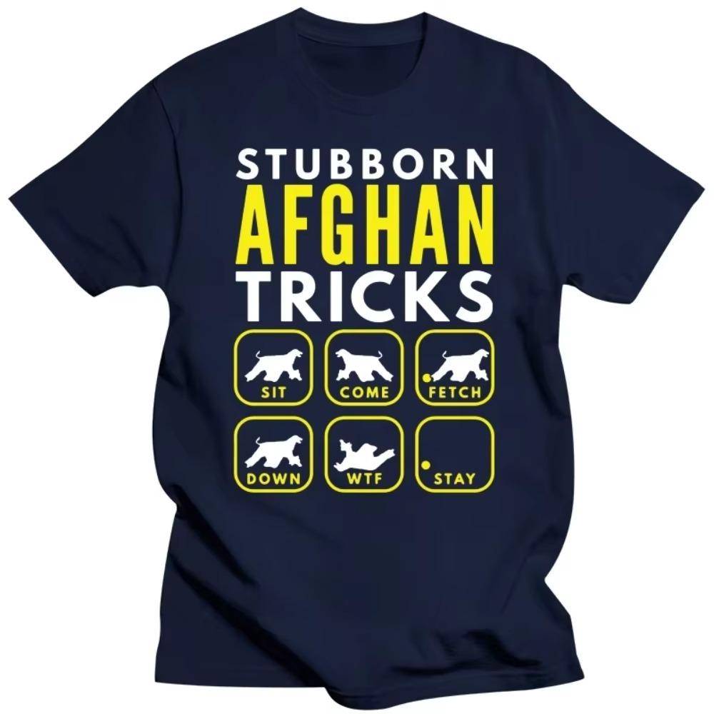 Stubborn Afghan Hound Tricks Dog Training T Shirts Graphic Cotton Streetwear Short Sleeve Birthday Gifts Summer Style T-shirt