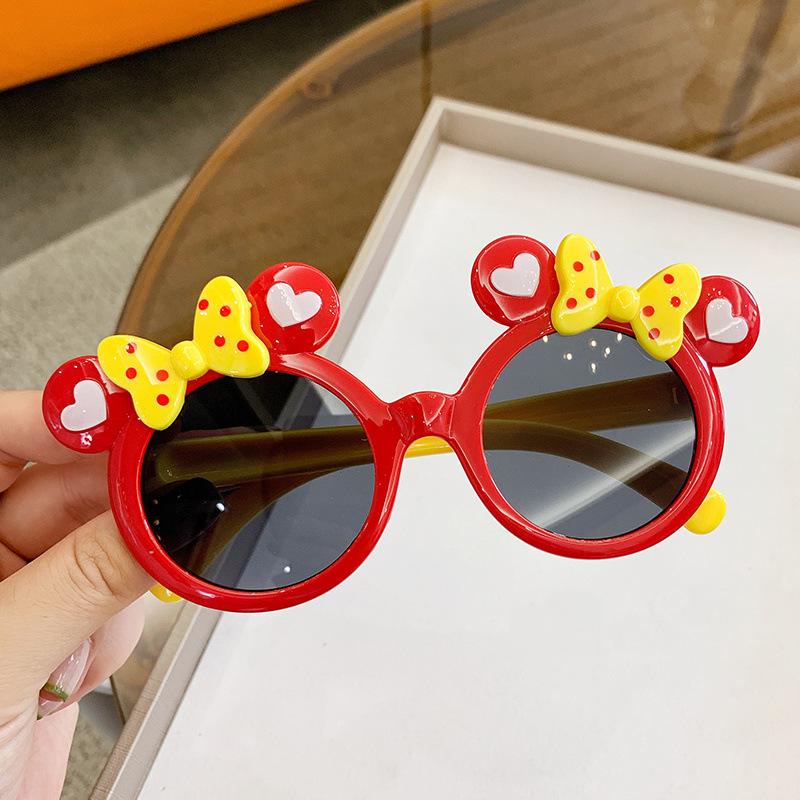 New Children Fashion Sunglasses Girls' Cartoon Decoration Bow Sun Glasses Cute Baby Outdoor Sunshade Eyewear Uv400