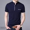 Men's Polo Shirt Short Sleeve Solid Color Polo Shirt Men's Fashion Standing Collar Masculina Casual Cotton Top Plus Size M-4XL