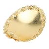 European Cake Stand Golden Fruit Tray Candy Serving Plate Oval Snack Dessert Storage Plate for Home