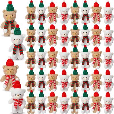 Valentijns Knuffeldier Beer Kerst Kleine Pluche Schattige Beer Knuffeldieren Kerst Speelgoed voor Verjaardagsdecoraties Feestartikelen