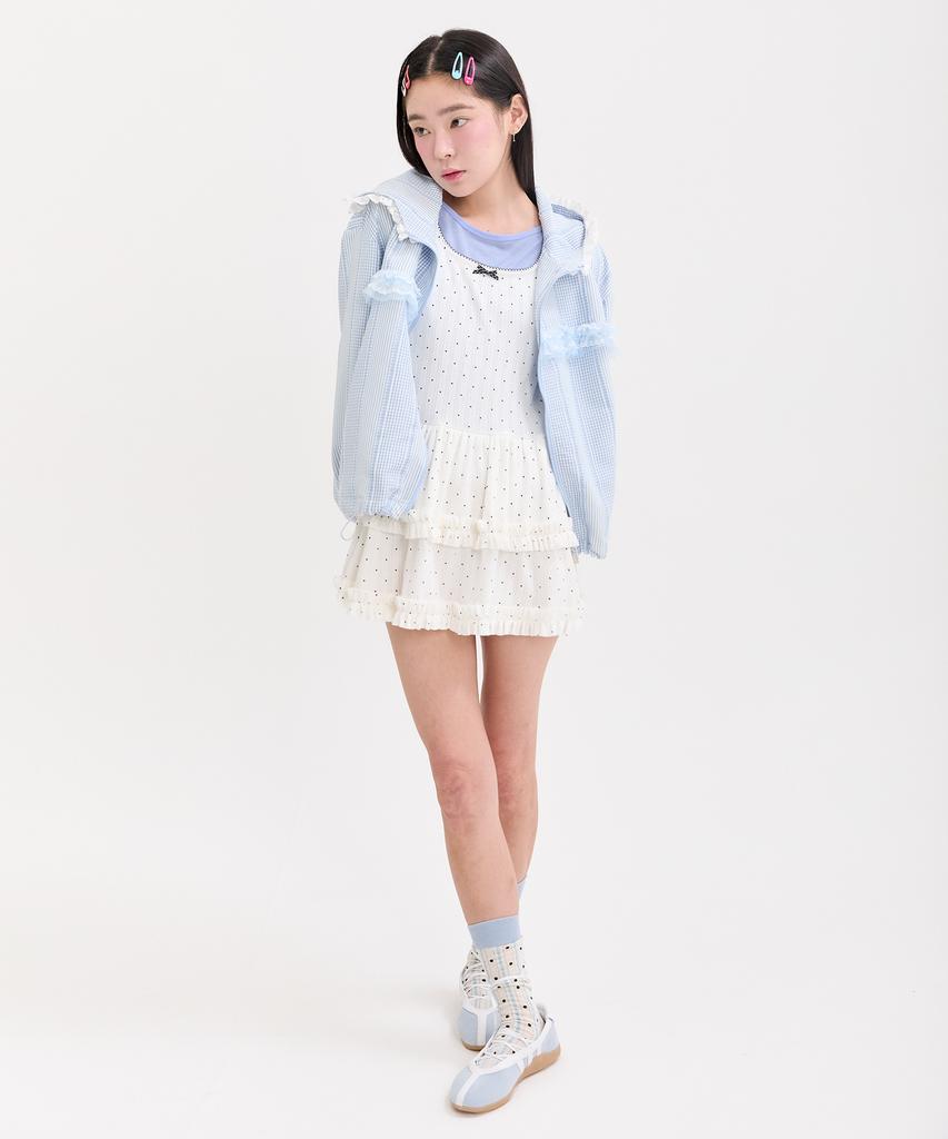 Nep Nep Layered Dot Frill Dress_White