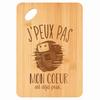 Planche À Découper - PLANETEE - Plateau Apéro En Bambou - Gravé Motif Couple Robot - 30x20x1 Cm - Trou 24 Mm