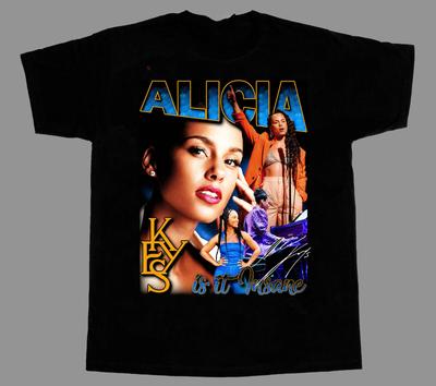Collection Alicia Keys Singer Gift For Fan Black S-2345XL Men T-Shirt