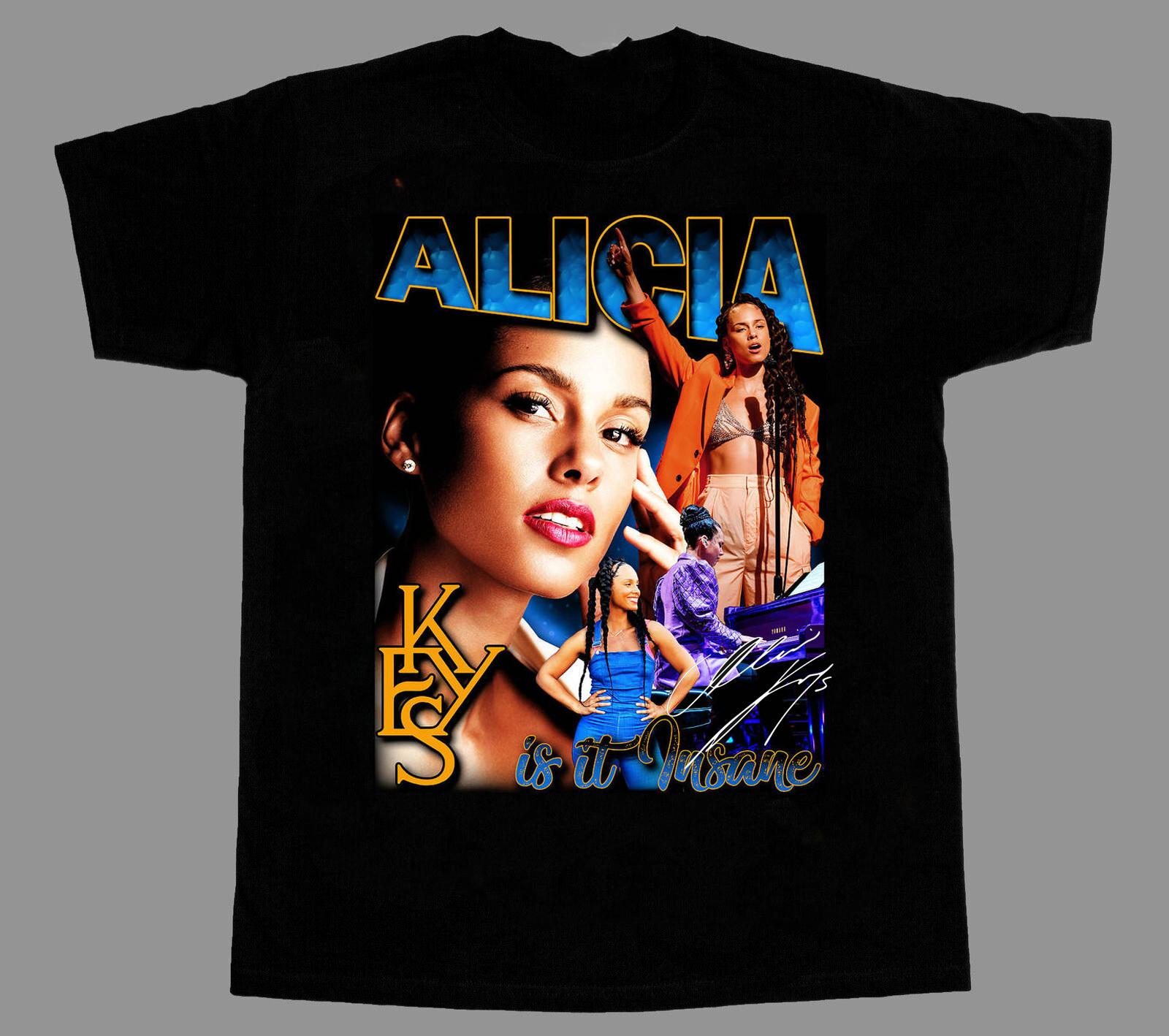 Collection Alicia Keys Singer Gift For Fan Black S-2345XL Men T-Shirt XXXXL