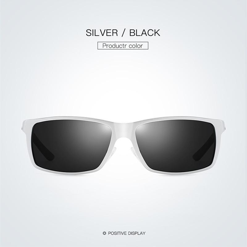 

Европейские и американские женские модные поляризационные солнцезащитные очки для вождения в алюминиевой магниевой оправе SILVER/BLUE