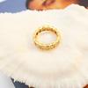 New 18K Gold Inlaid With Zircon Ring Wind Personalized Ring Jewelry Women'S Niche High-End Does Not Fade
