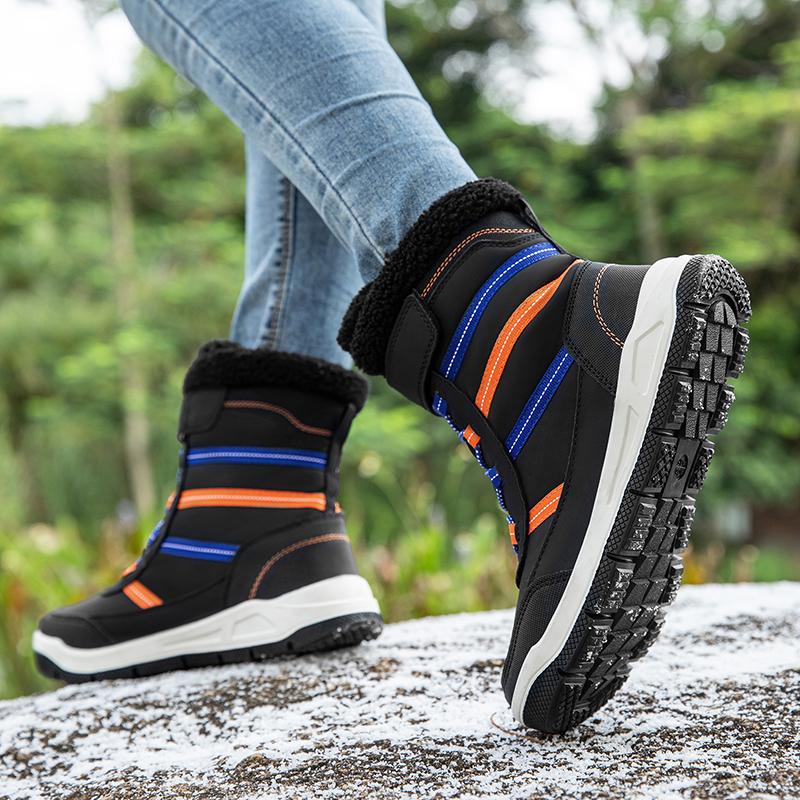 Winter Kinder Modische Fleece Warme Hohe Outdoor Baumwollstiefel Schneestiefel Lässige Baumwollschuhe