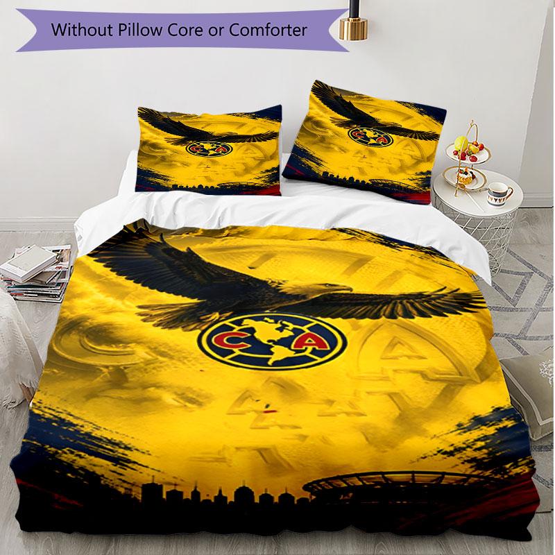 3pcs Duvet Cover Set (1*Duvet Cover + 2*Pillowcase, Without Core), Club America Print Soft All‑Season Bedding Set, Home Bedroom Decor Gift