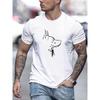 T-shirt Estiva Casual da Uomo con Scollo a Girocollo e Maniche Corte - Fantasia Cani