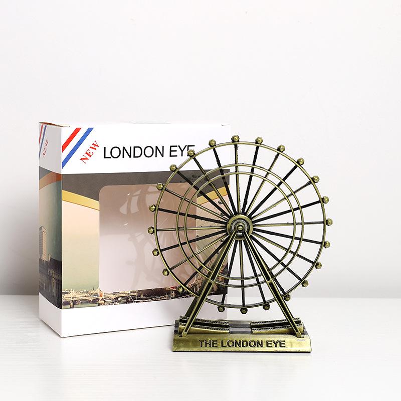 Vintage Ferris Wheel Decorative Ornament for Living Room, Wine Cabinet, TV Stand, or Office