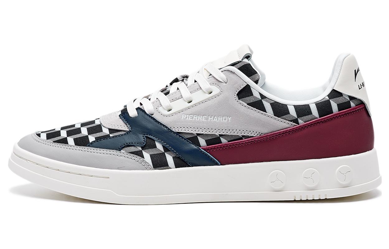 LI NING 1990 Textile, Leather Slip Resistant, Abrasion Resistant, Lightweight Low top Skateboard Shoes Men s ALFR199-2 43.5