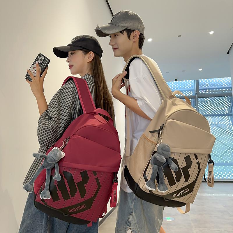 Men Letter Backpack Women Lightweight Large Capacity Backpack